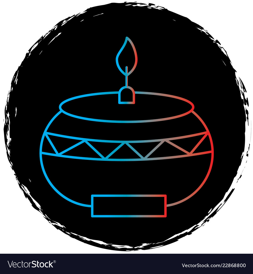 Lamp icon in creative design with elements