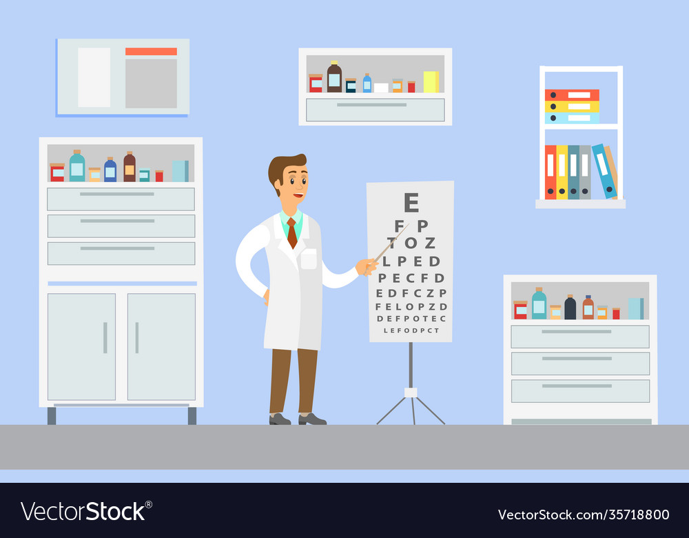 Optometrist Punkte zu Tabelle für visuelle Tests