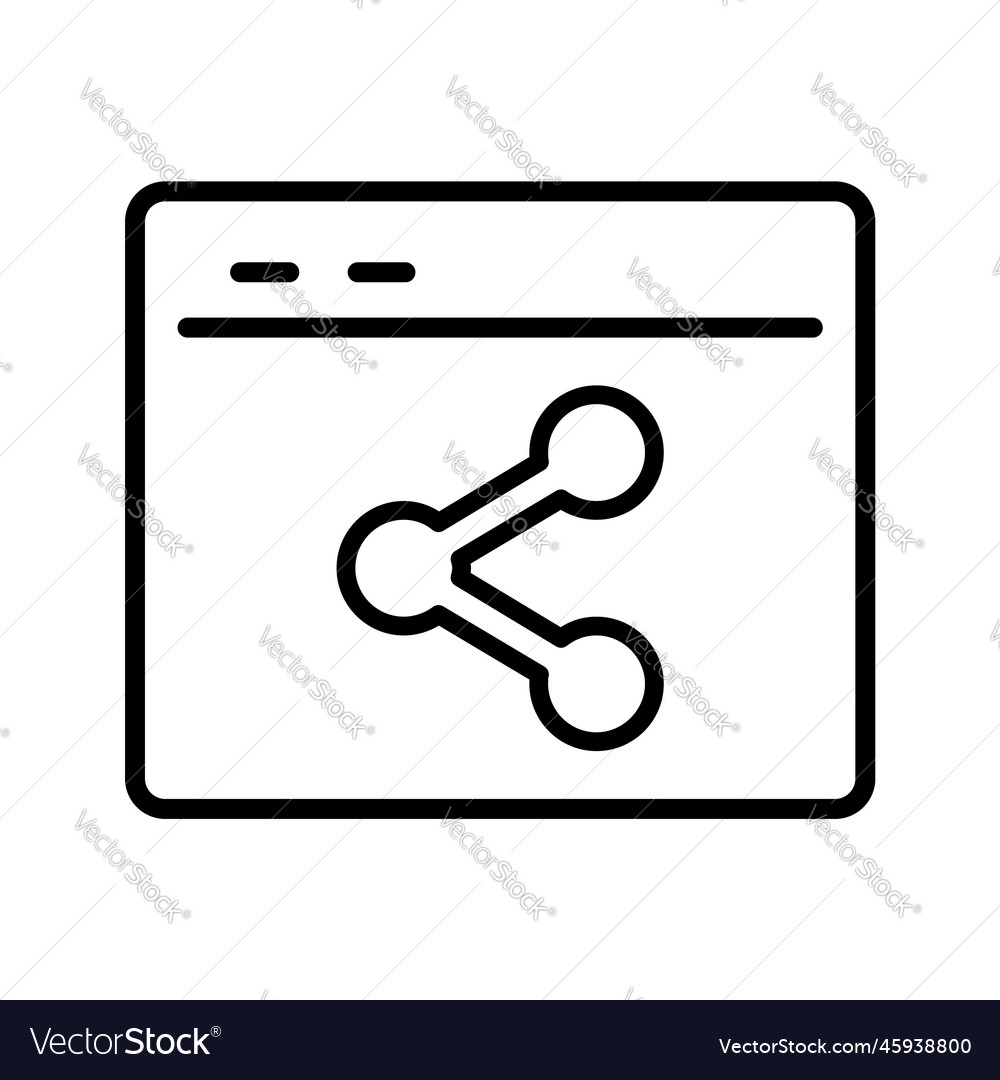 Outline seo web file share icon