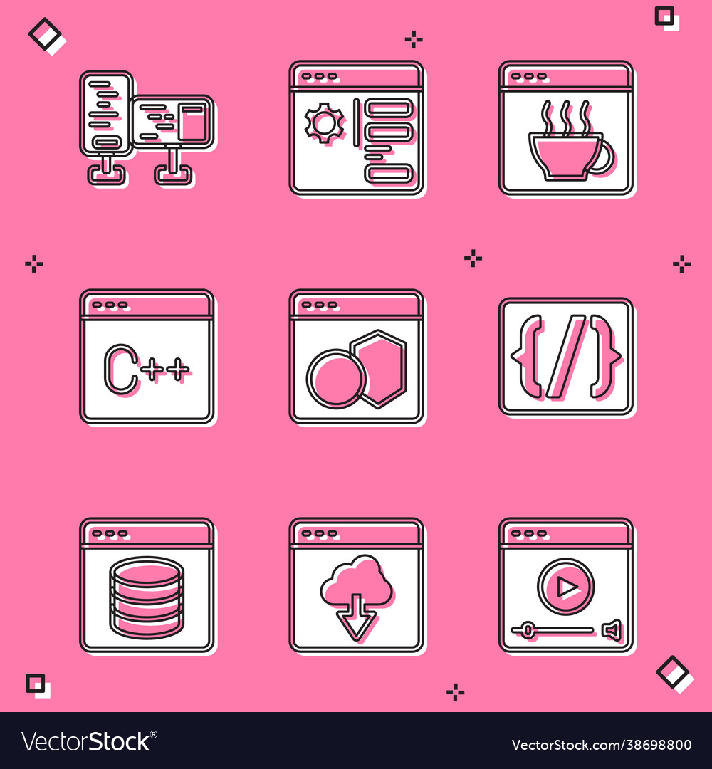 Computer-Monitor-Bildschirm Browser-Einstellung vector image Computer-Monitor-Bildschirm Browser-Einstellung