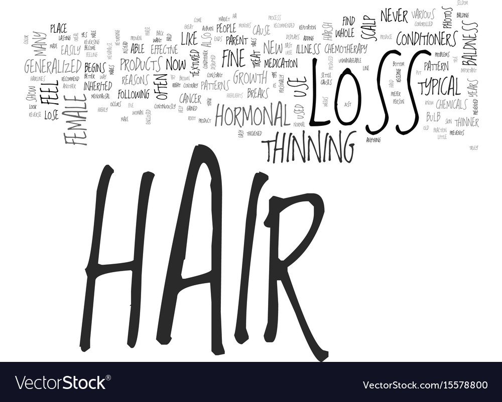 What Is Hormonal Hair Loss Can It Be Controlled Vector Image