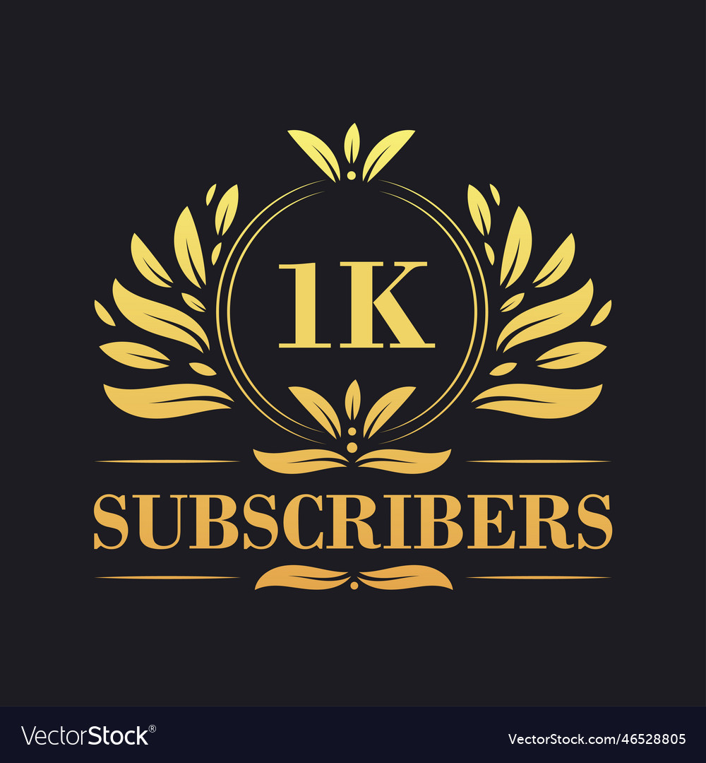 1k subscribers celebration design luxurious