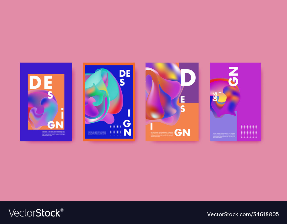 Abstract colorful liquid and fluid pattern Vector Image Abstract colorful liquid and fluid pattern