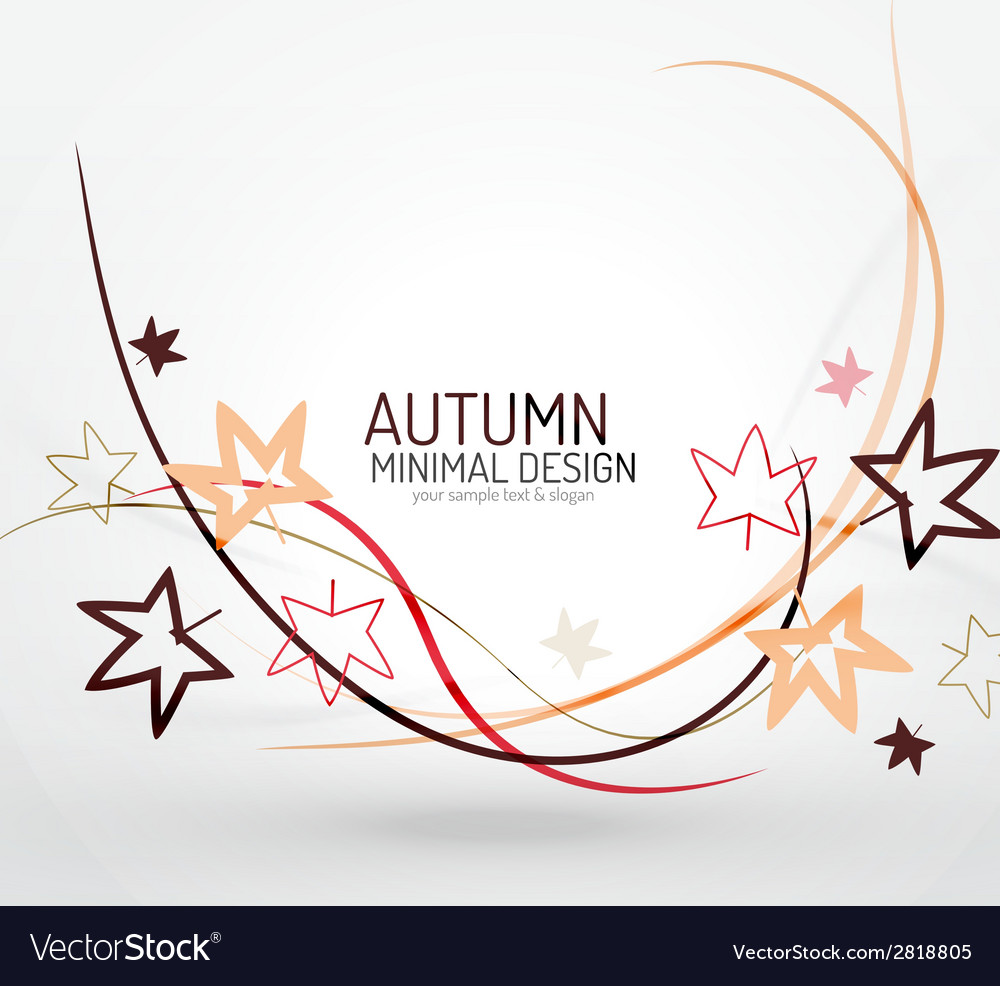 Autumn floral minimal background