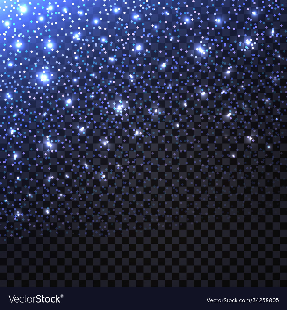 Blue glitter sparkle on a transparent background Vector Image