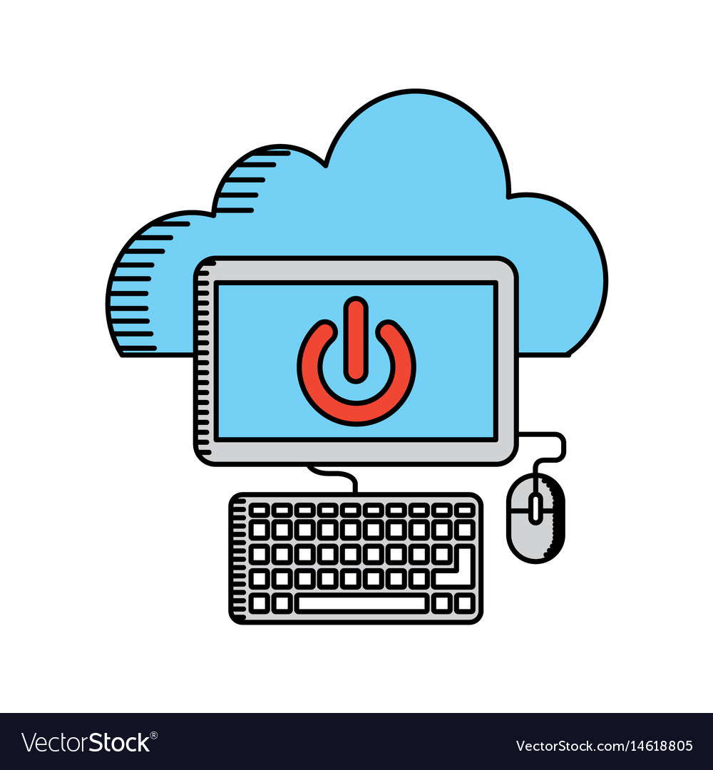 Desktop computer technology icon