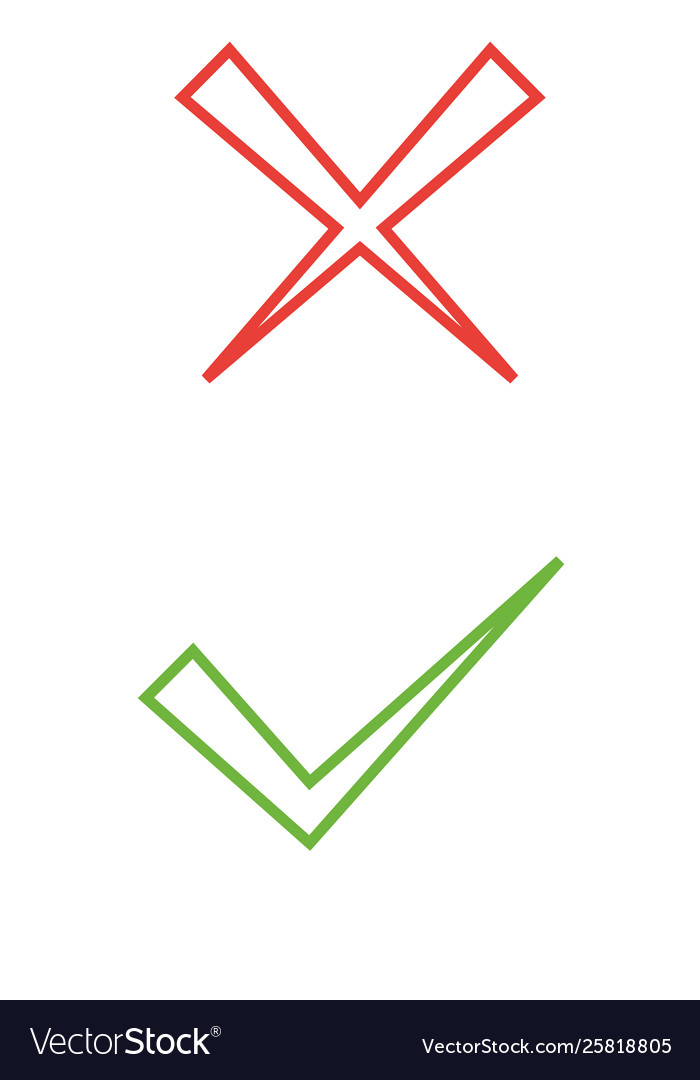 Flat check mark icons for web and mobile apps red vector image Flat check mark icons for web and mobile apps red