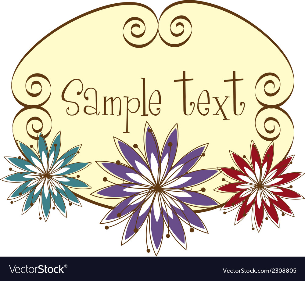 Flowers with copy space ornament over white