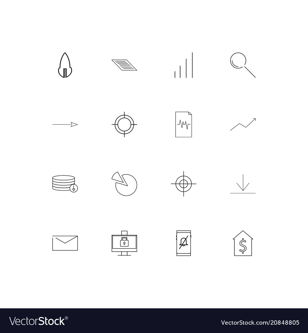 Internet of things linear thin icons set outlined