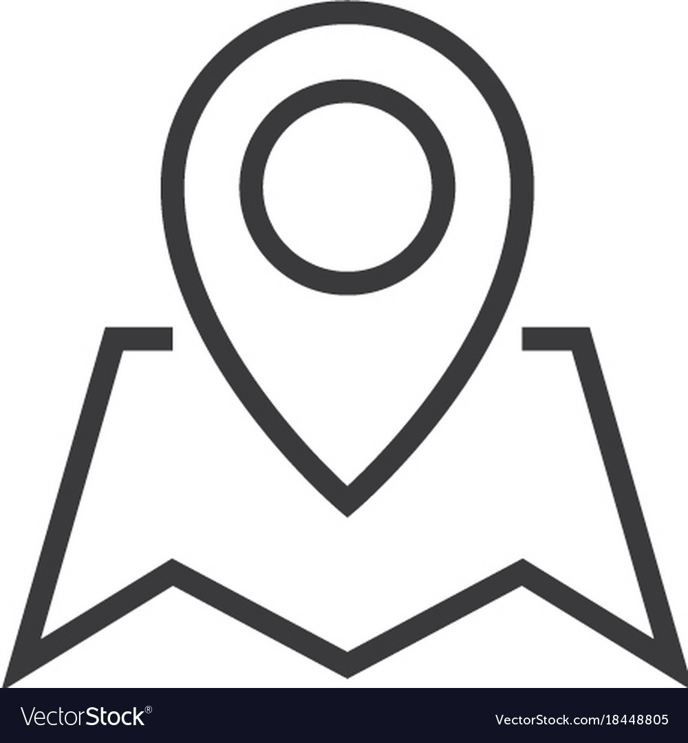 Map pin icon line style Royalty Free Vector Image