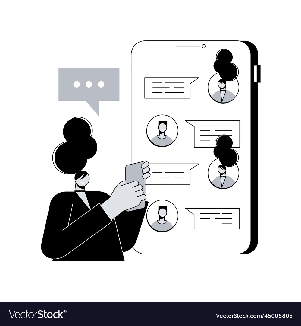 Messaging application abstract concept