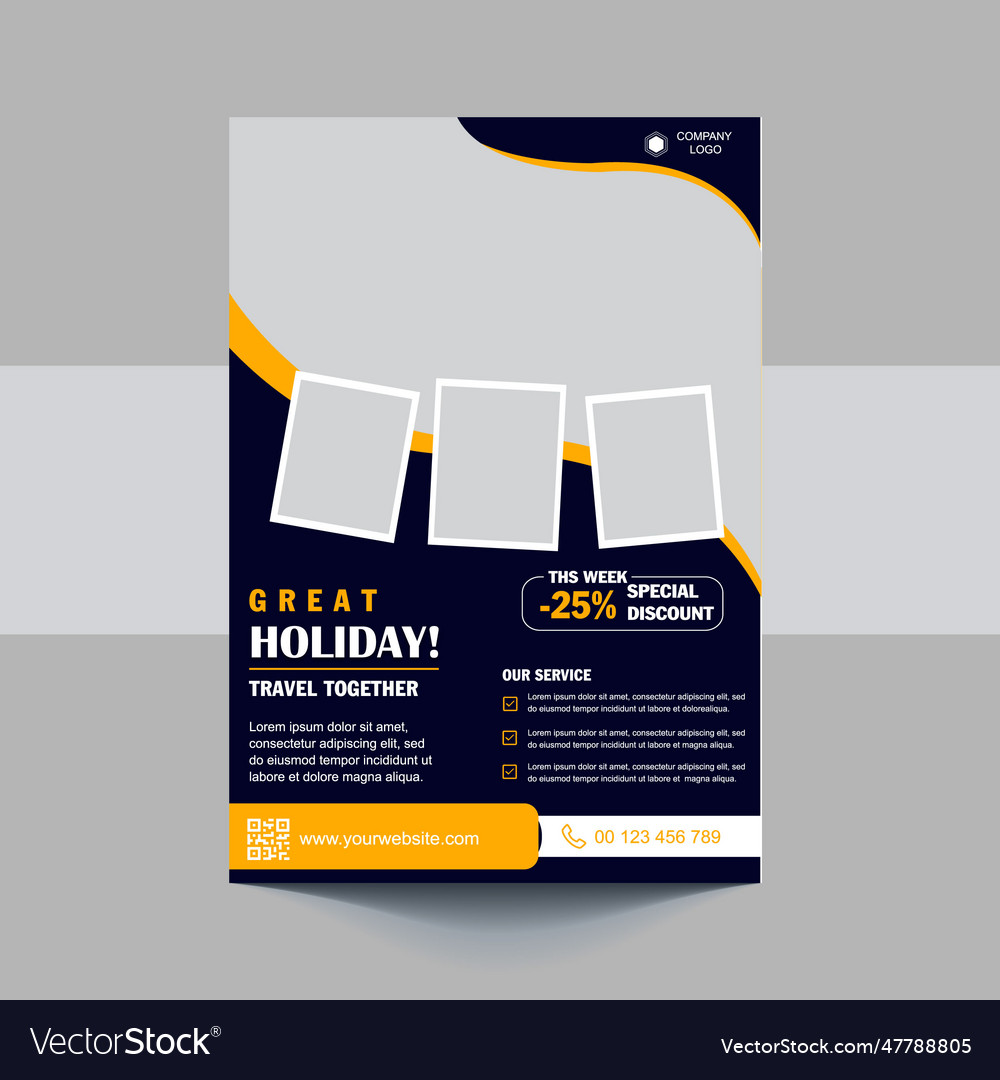 Travel poster or flyer pamphlet brochure design