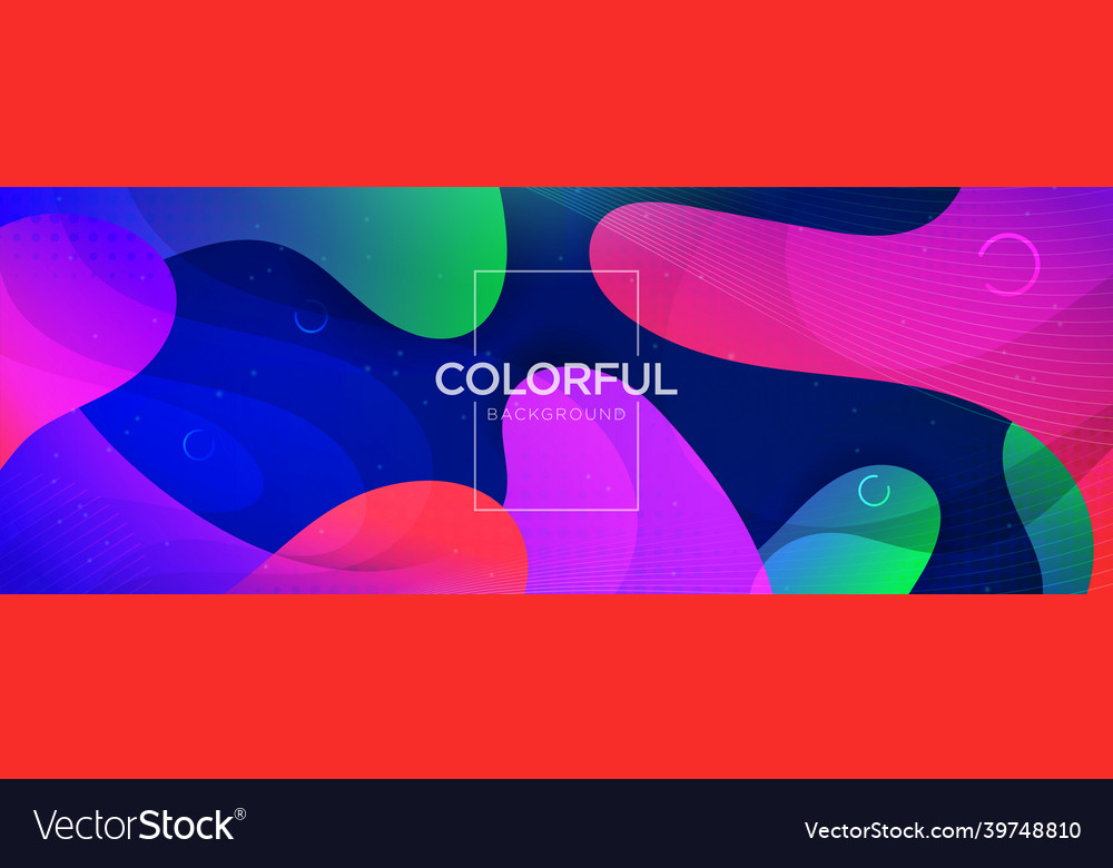 Abstract colorful fluid with dynamic shape