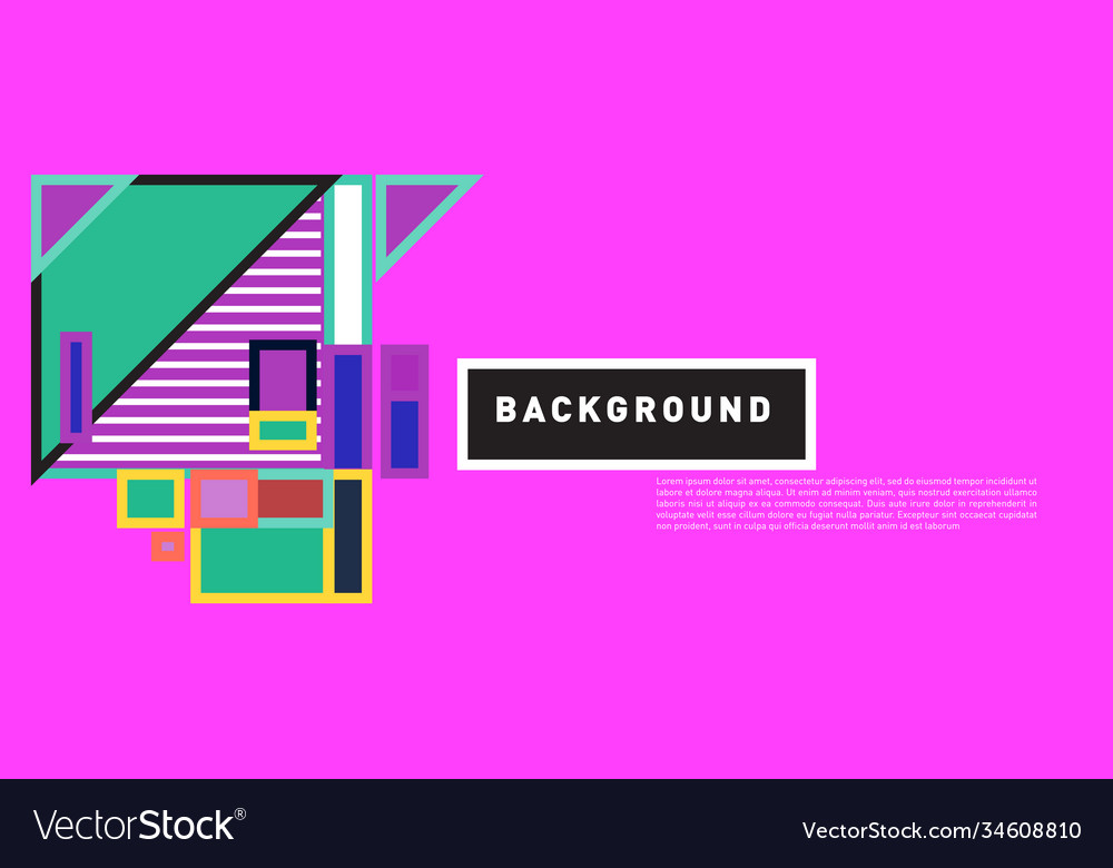Abstract colorful rectangle background for banner Vector Image Abstract colorful rectangle background for banner