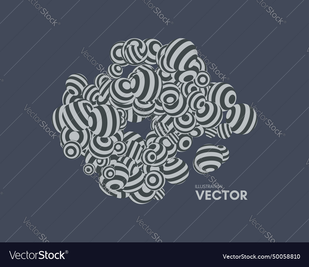 Abstrakt gestreifte Kugeln Hintergrund vector image Abstrakt gestreifte Kugeln Hintergrund