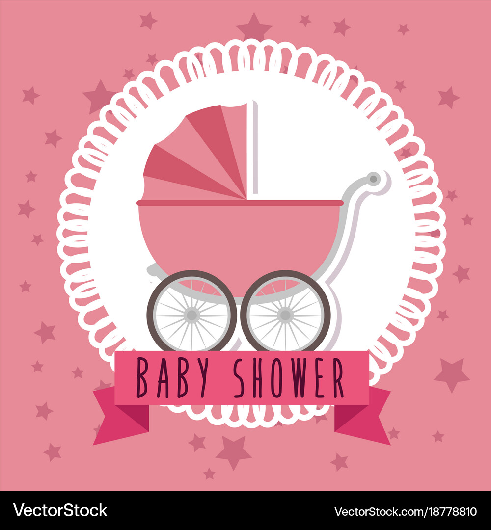 Baby shower greeting card Royalty Free Vector Image