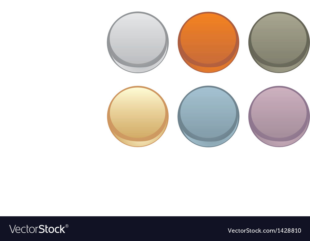 Colorful web buttons set isolated on white