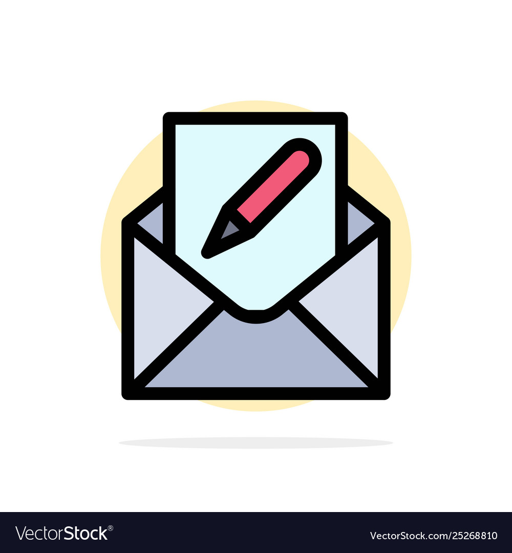 Compose edit email envelope mail abstract circle vector image Compose edit email envelope mail abstract circle