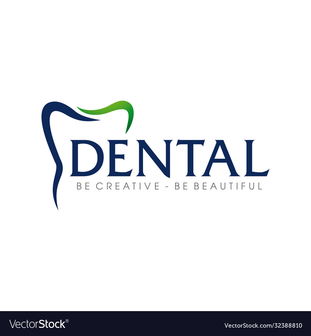 Dental logo care Royalty Free Vector Image - VectorStock