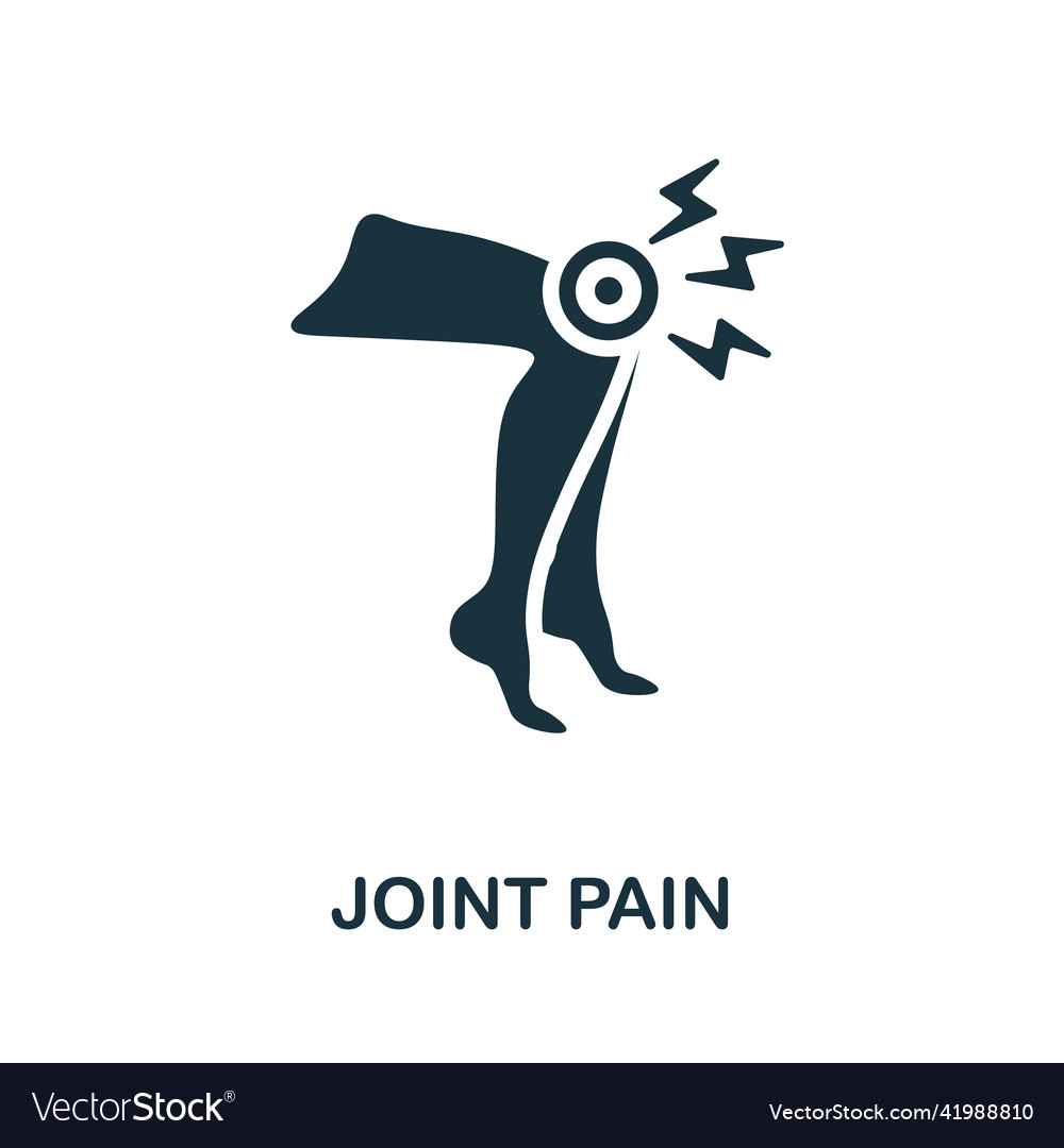 Joint pain flat icon colored element sign from