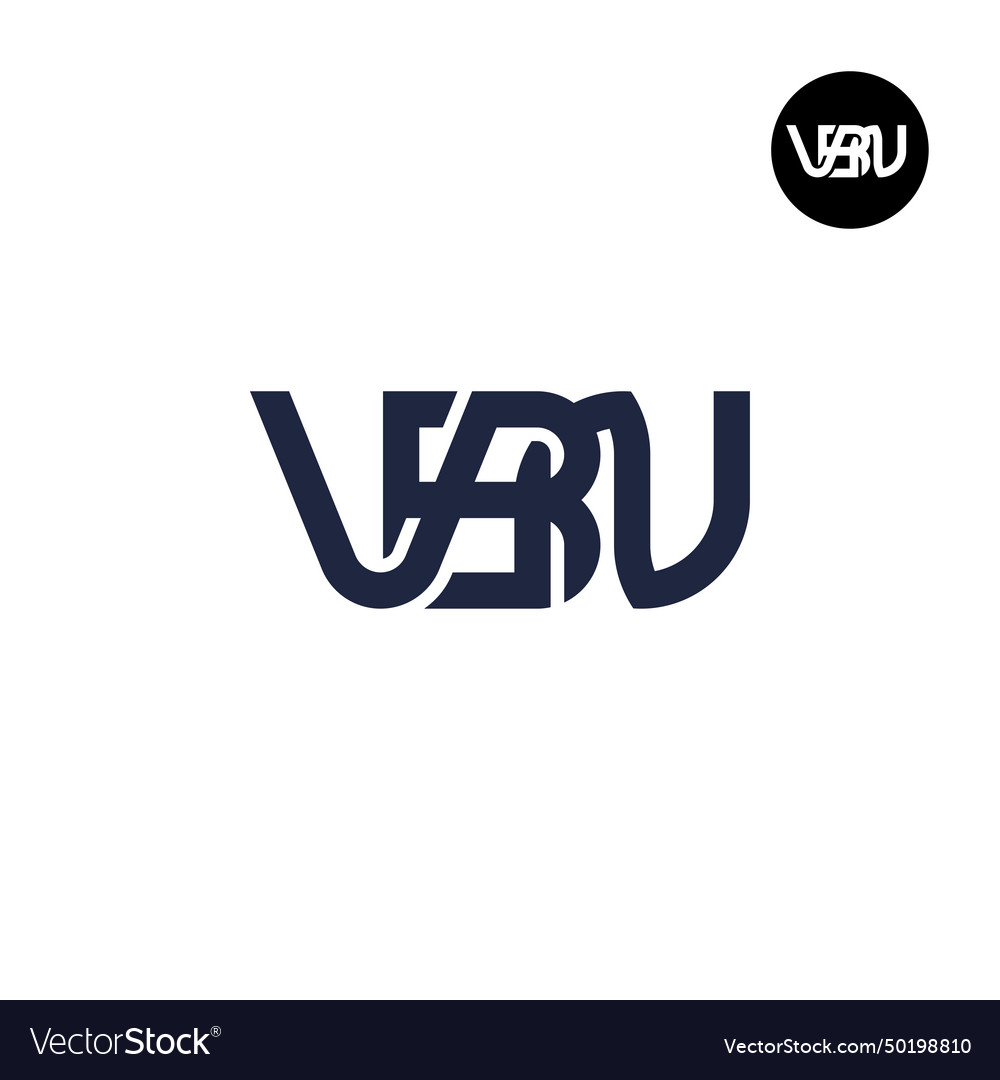 Letter vbn monogram logo design Royalty Free Vector Image