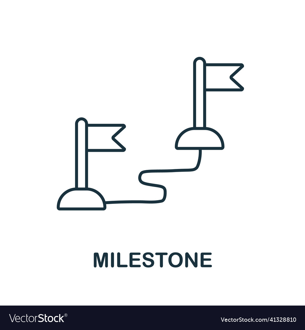 Milestone icon line element from project vector image Milestone icon line element from project