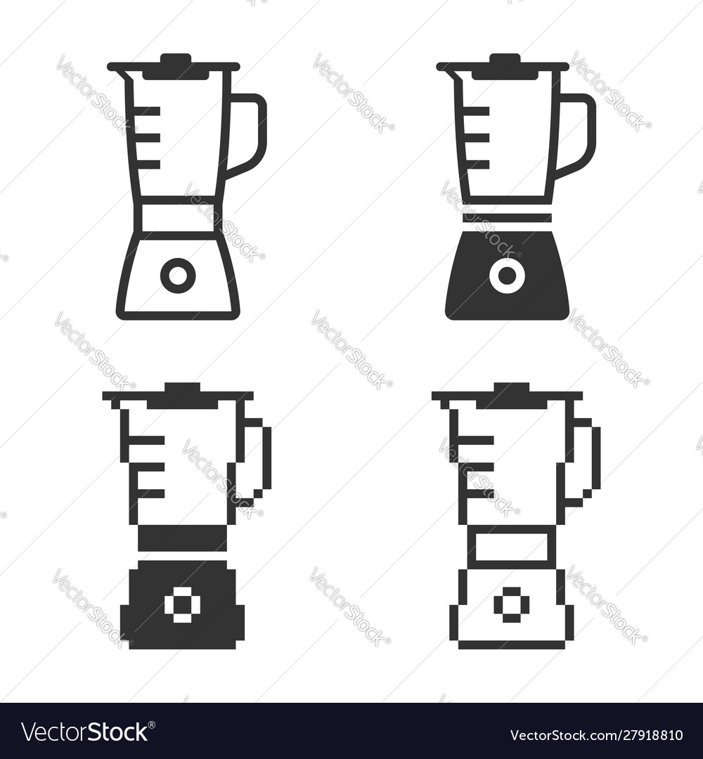 Monochromatic blender icon in different variants