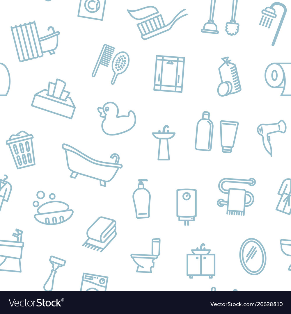 Monochrome Bathroom Pattern