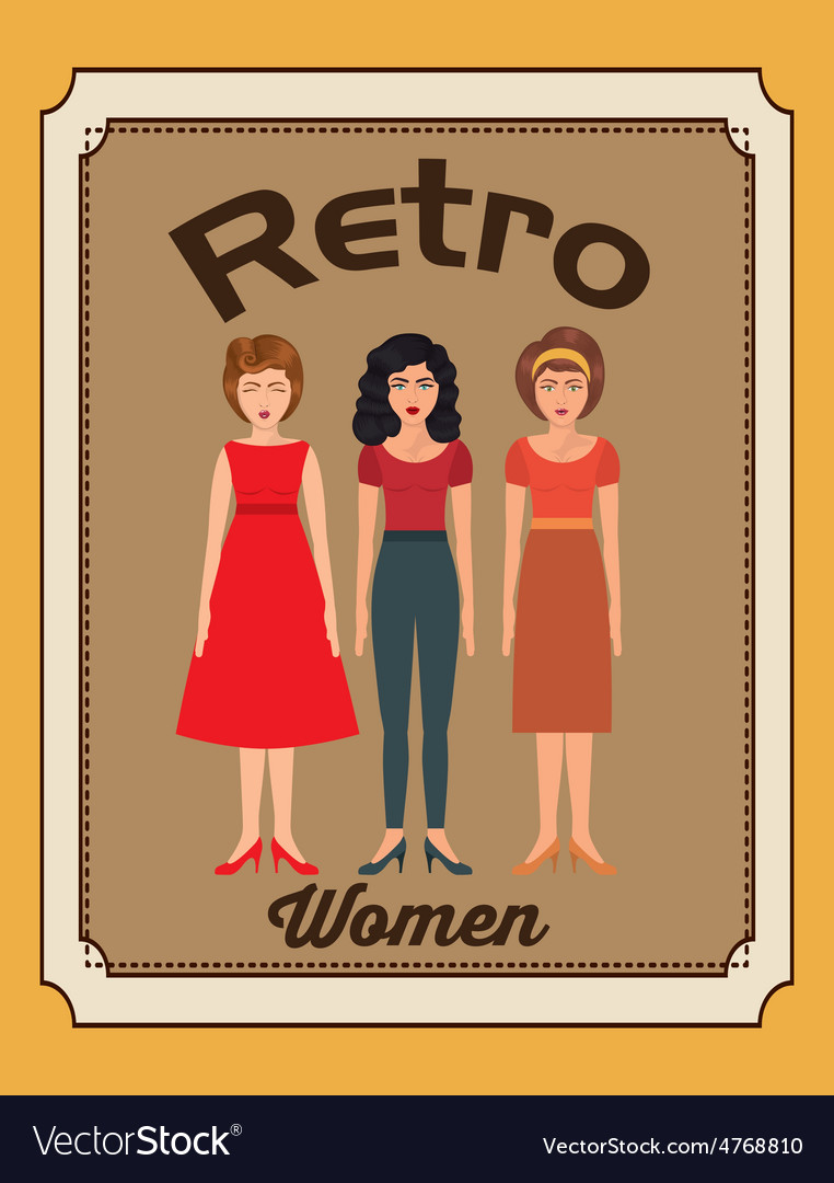 Retro woman design