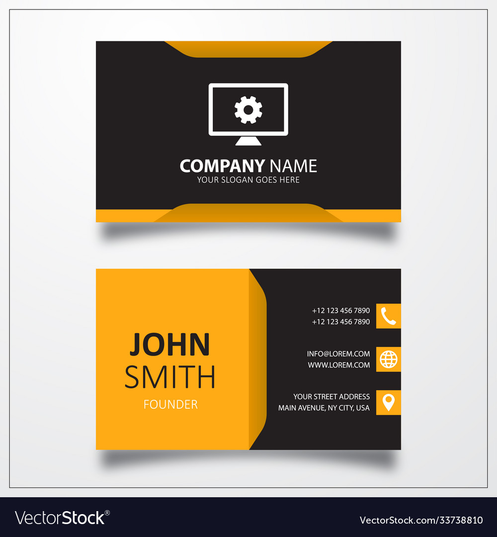 Screen settings icon business card template