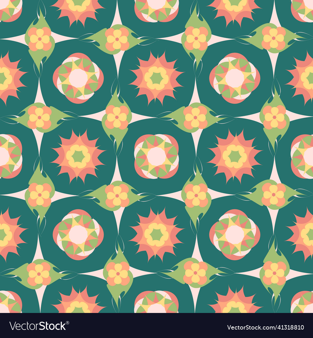 Seamless pattern of abstract shape in ethnic style