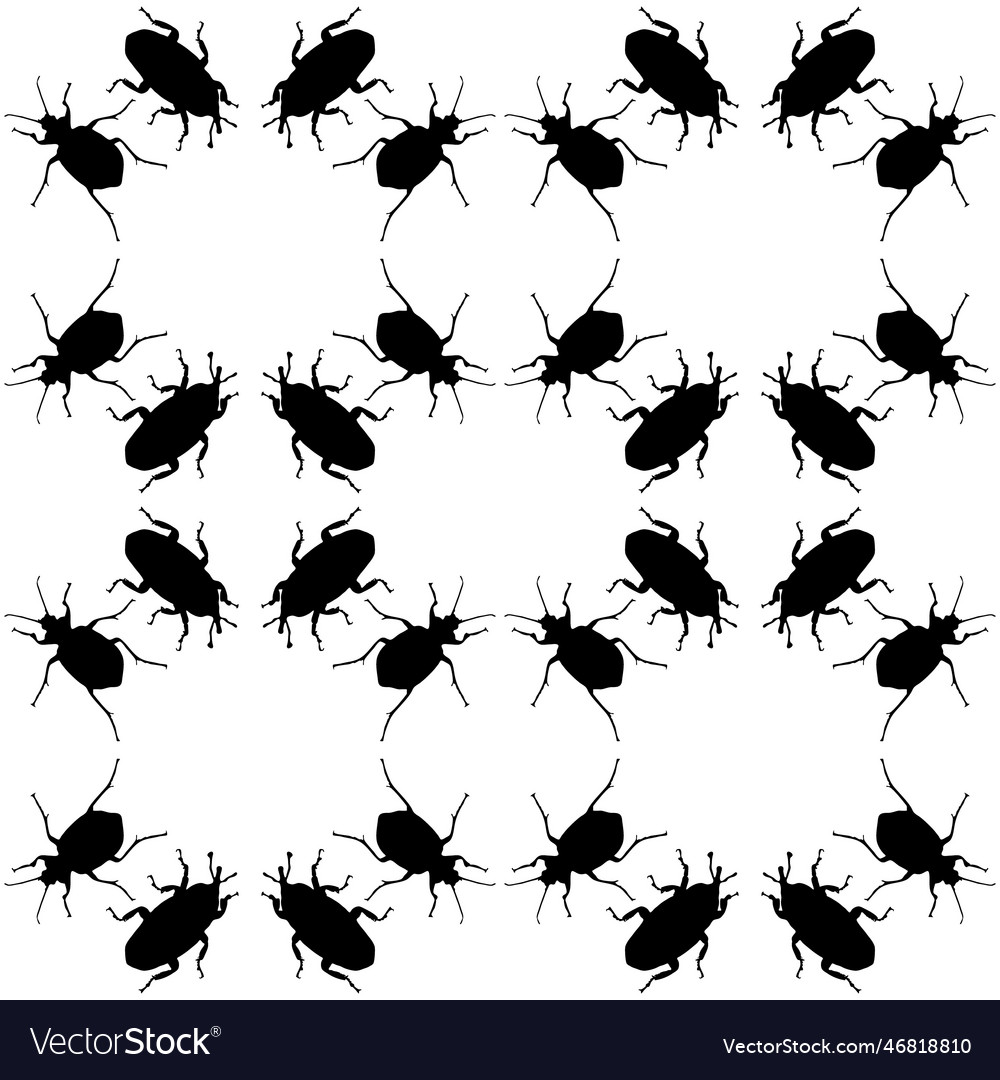 Seamless pattern with bugs endless background