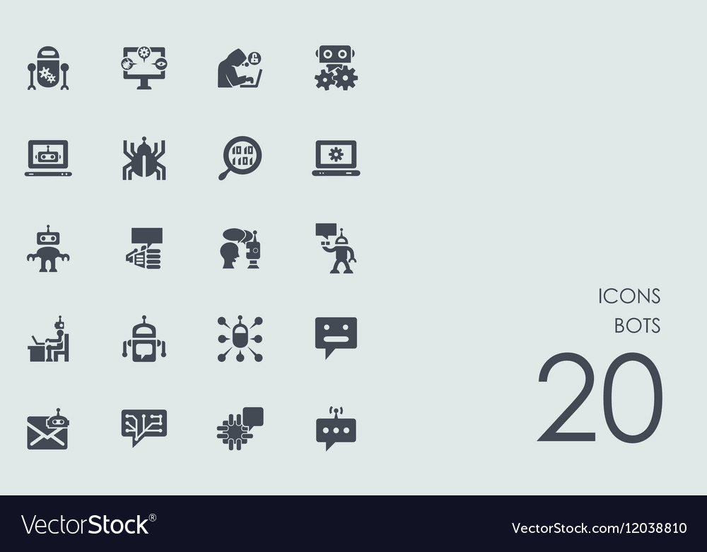 Set of bots icons