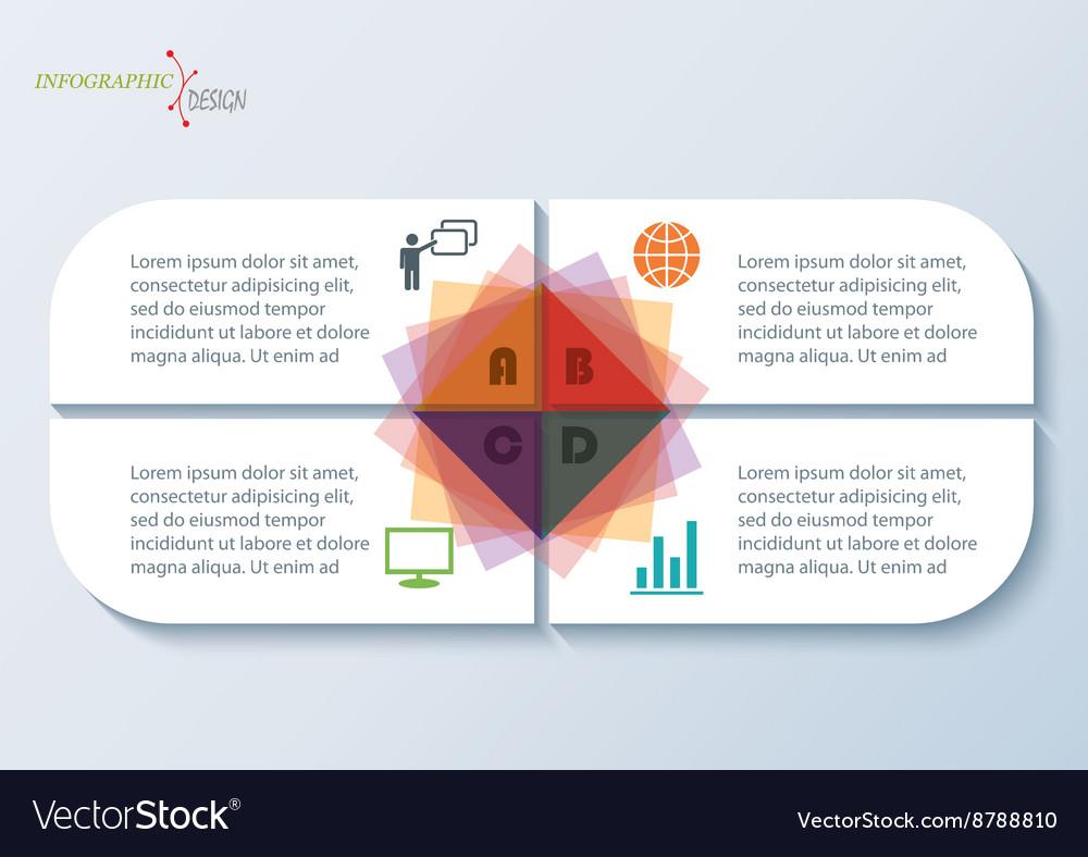 Template for business with four segments