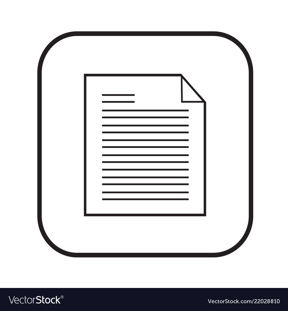 Thin line document icon design