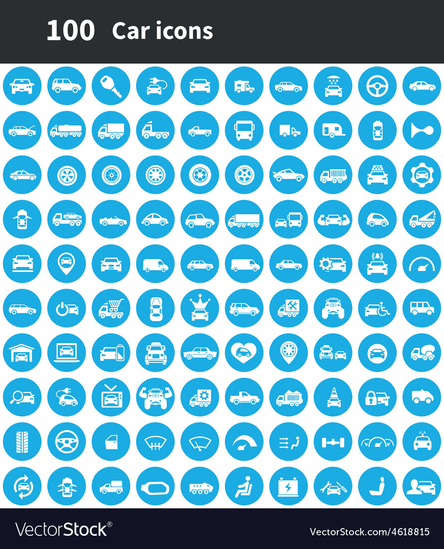 100 car icons