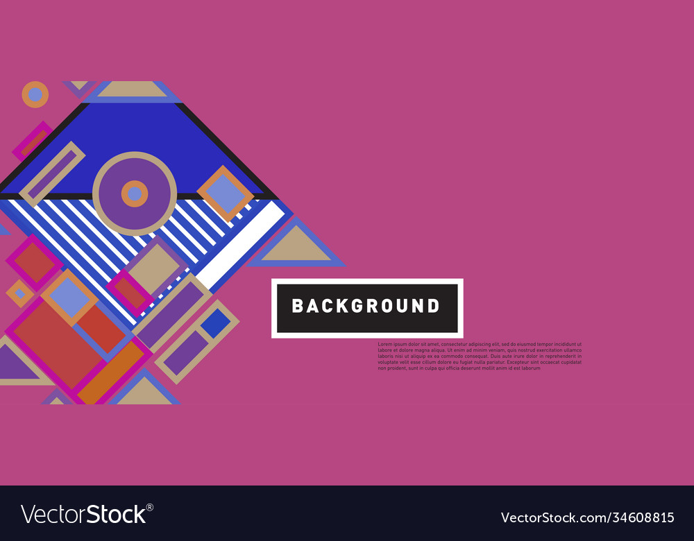 Abstract colorful rectangle background for banner Vector Image Abstract colorful rectangle background for banner