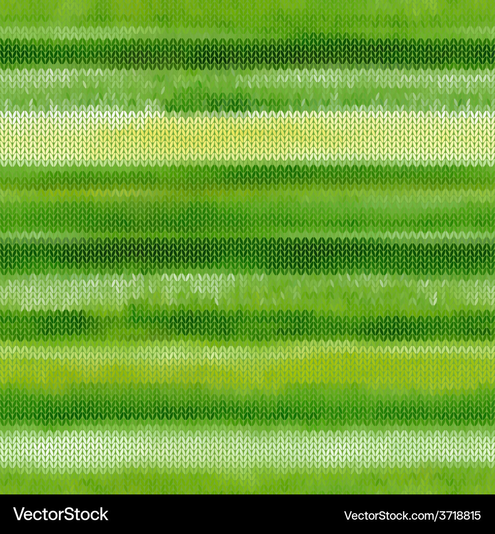 Beautiful green seamless knitted pattern Vector Image