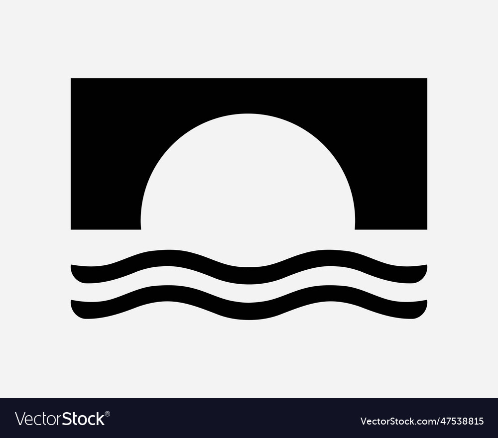 Bridge with water icon arch architecture structure vector image Bridge with water icon arch architecture structure