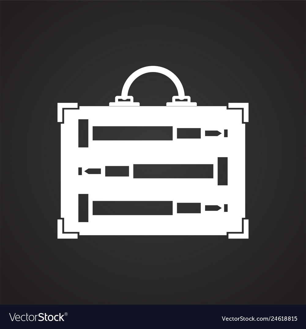 Case icon on background for graphic and web design vector image Case icon on background for graphic and web design