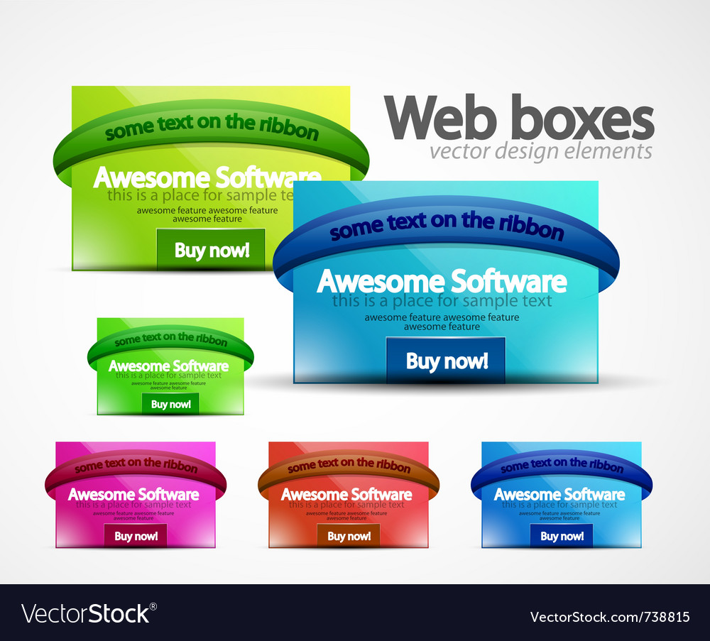 Colorful Web Boxes