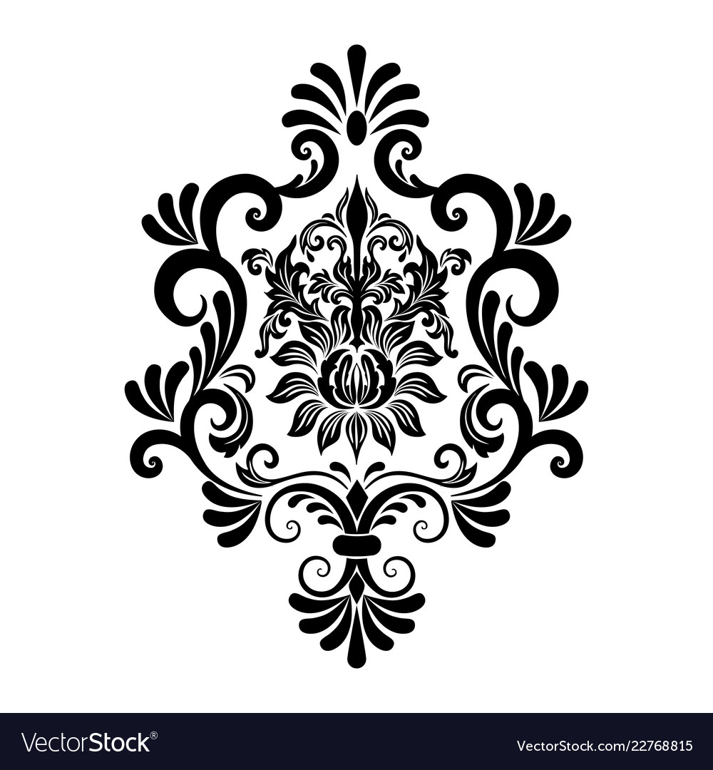 Damask Floral Element