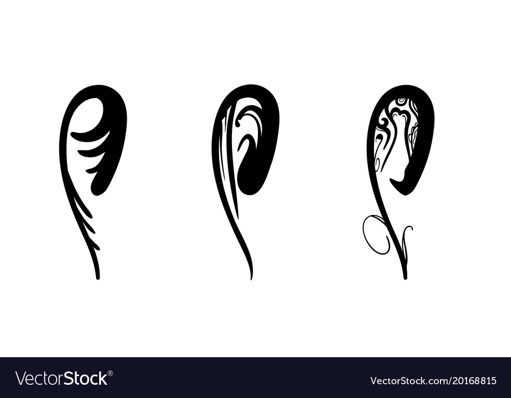 Design element in art nouveau style