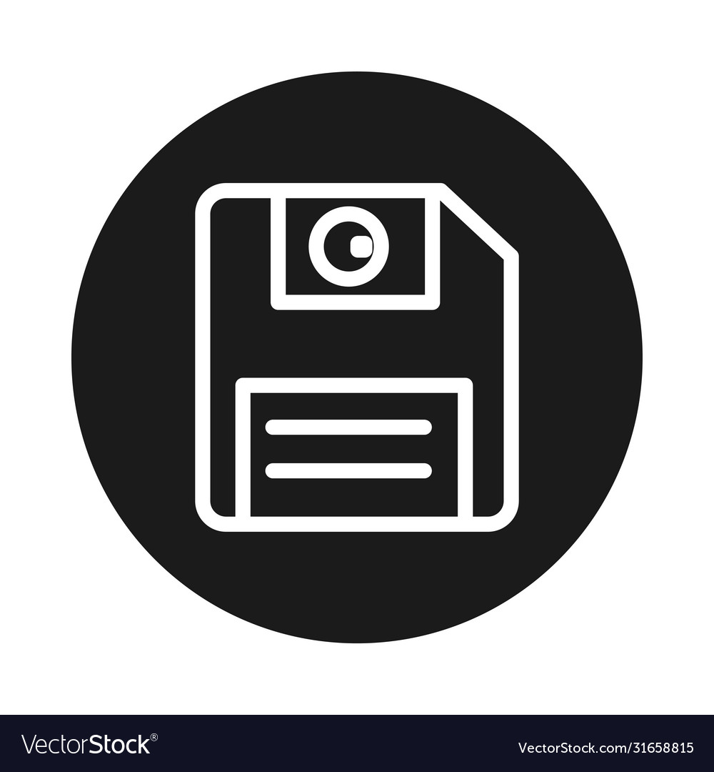 Diskette icon image block style