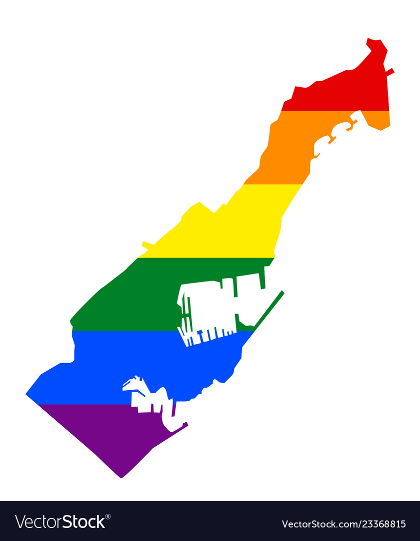 Lgbt flag map of monaco rainbow