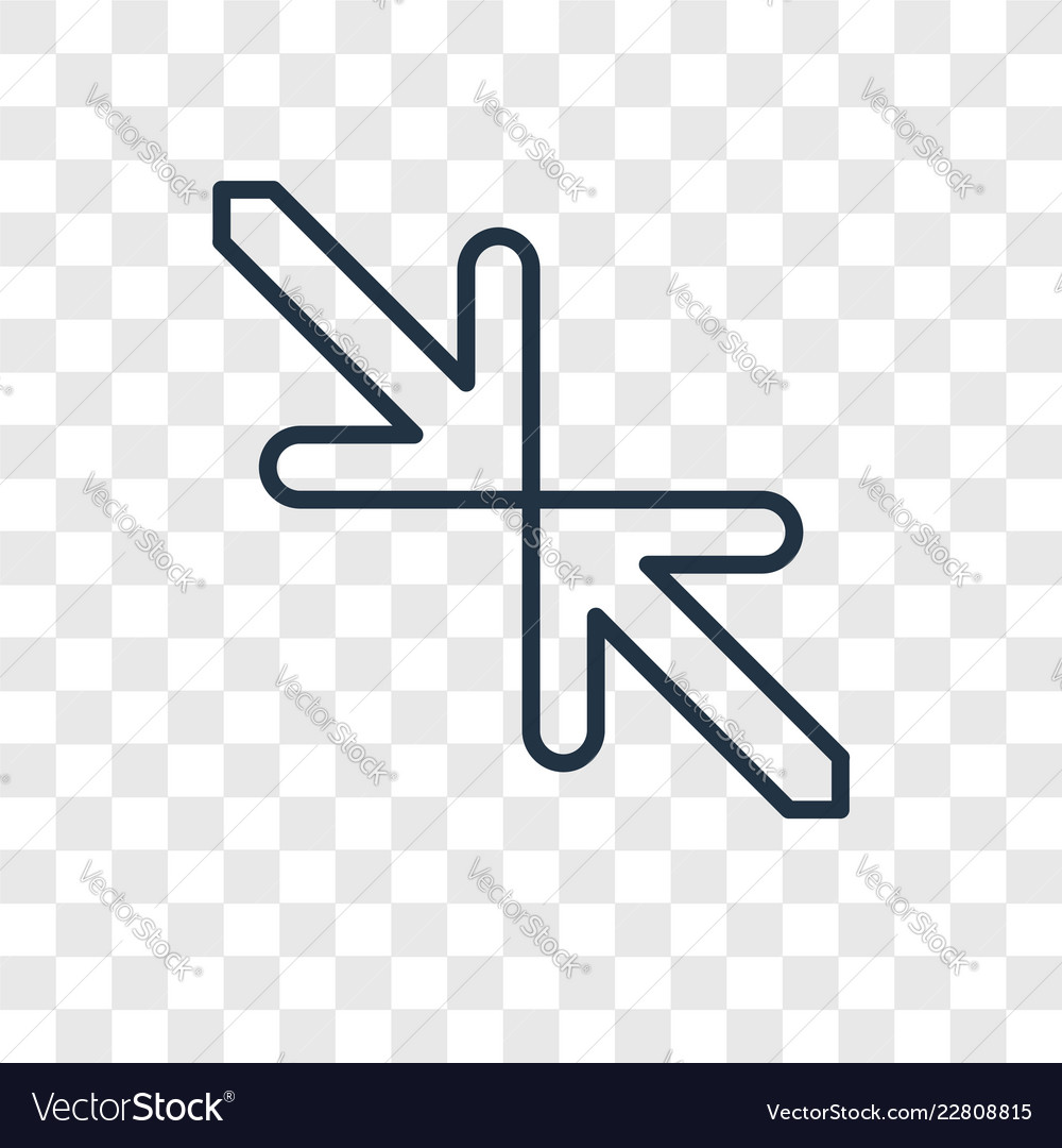 Minimize concept linear icon isolated Vector Image Minimize concept linear icon isolated