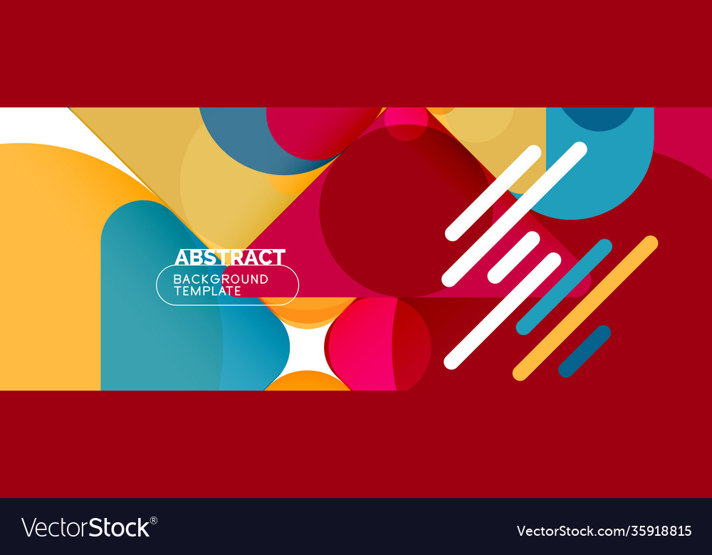 Modern geometric round shapes and dynamic lines Vector Image Modern geometric round shapes and dynamic lines