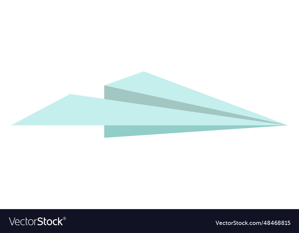 Paper plane icon origami airplane toy symbol Vector Image