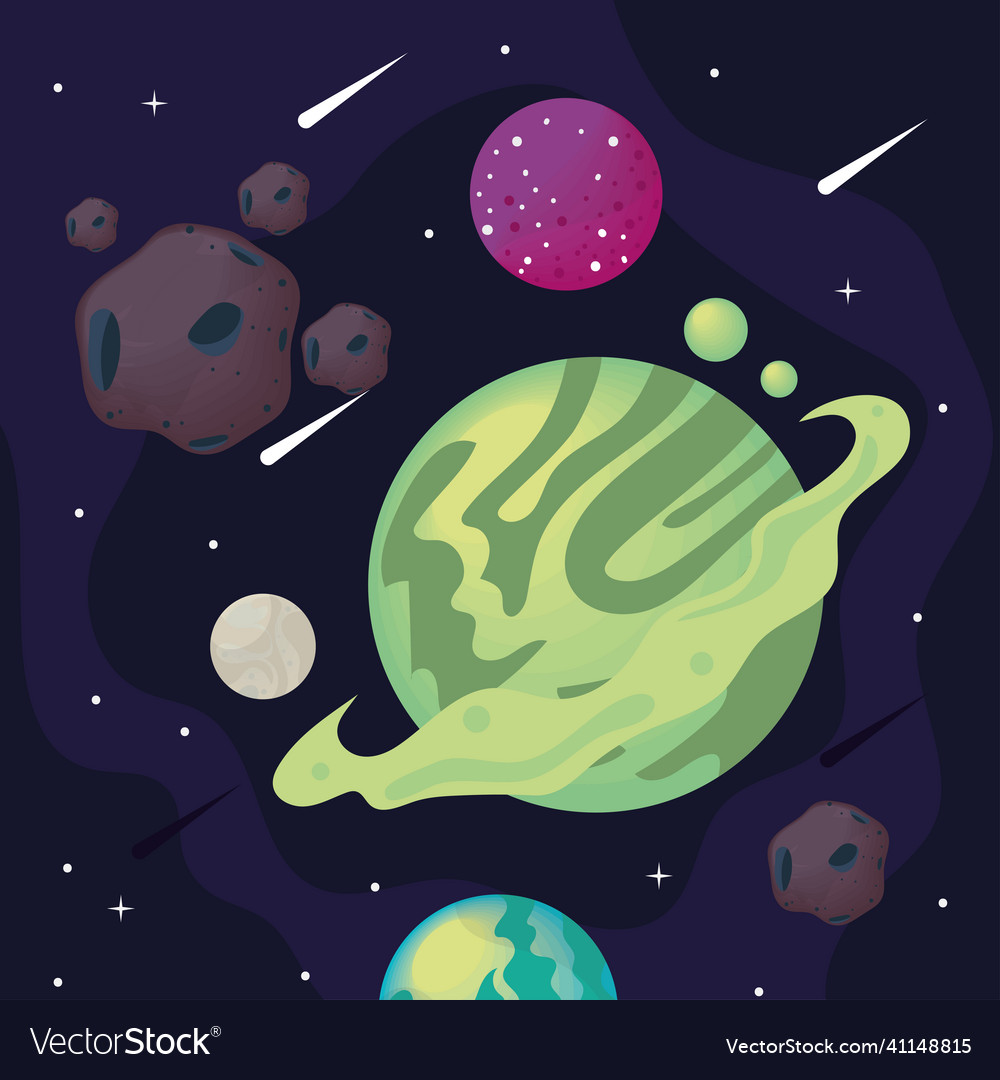 Planets and meteor