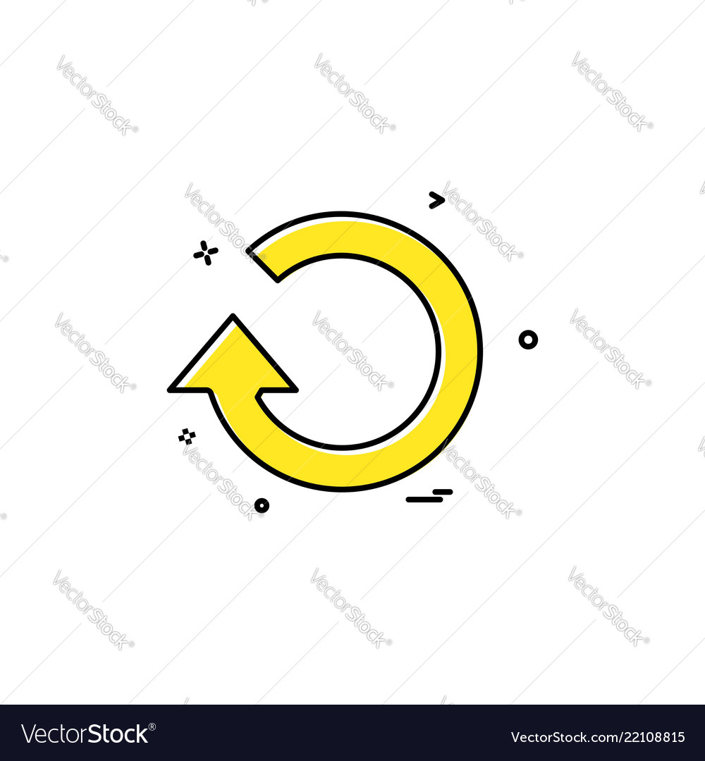 Refresh restart icon design vector image Refresh restart icon design
